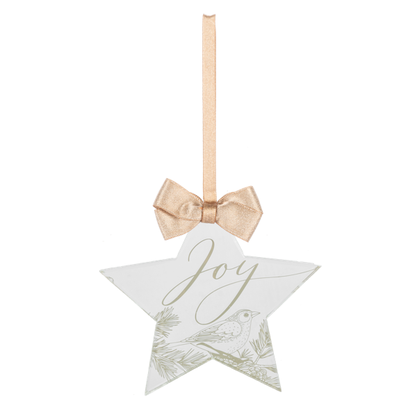 Mirror Star Ornament-Assorted Joy, Peace, Hope, each sold separately