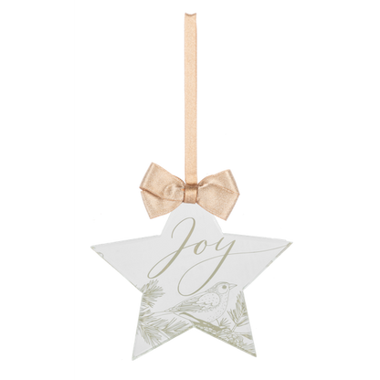 Mirror Star Ornament-Assorted Joy, Peace, Hope, each sold separately
