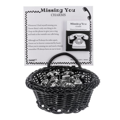 Missing You-Telephone Charm with Insert Card