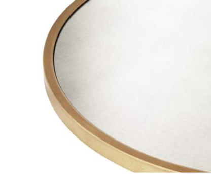 Montrez 24" Wide Glazed Gold Leaf Mirror Accent Table