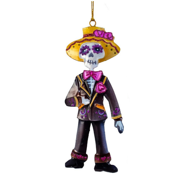 Mr. & Mrs. Day Of The Dead Ornaments, 2 Assorted, each sold separately