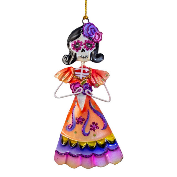 Mr. & Mrs. Day Of The Dead Ornaments, 2 Assorted, each sold separately