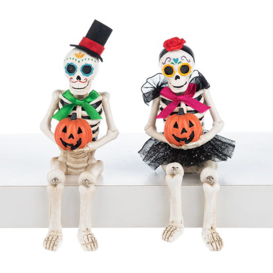 Mr and Mrs Bones Shelfsitters-Assorted, each sold separately