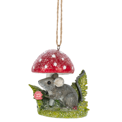 Mouse with Mushroom Ornament-Assorted Styles, sold seperately