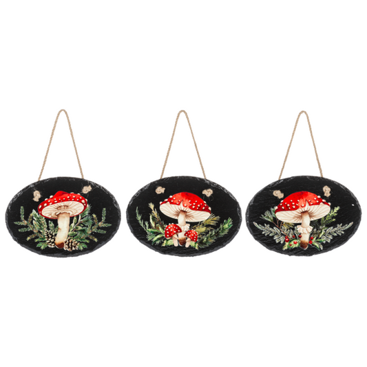 Holiday Mushroom Hanging Wall Decor-Assorted, sold separately