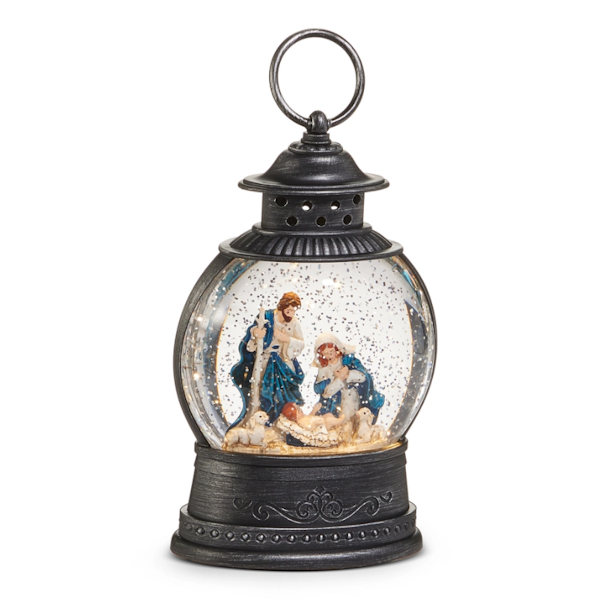 8" Nativity Lighted Water Lantern