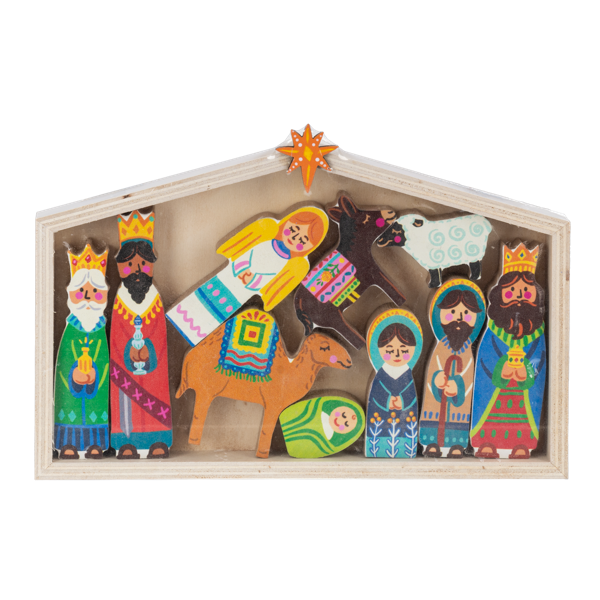 Nativity Scene w/Creche Set (11 pc. set)