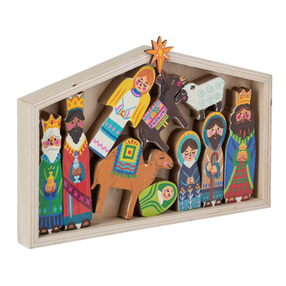 Nativity Scene w/Creche Set (11 pc. set)
