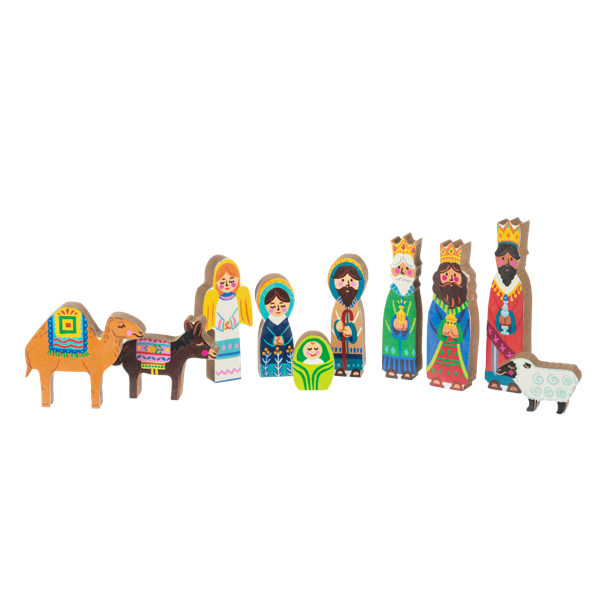 Nativity Scene w/Creche Set (11 pc. set)