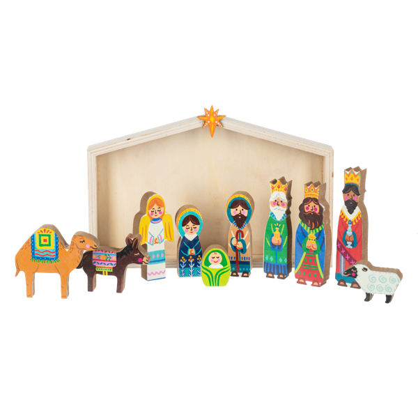 Nativity Scene w/Creche Set (11 pc. set)