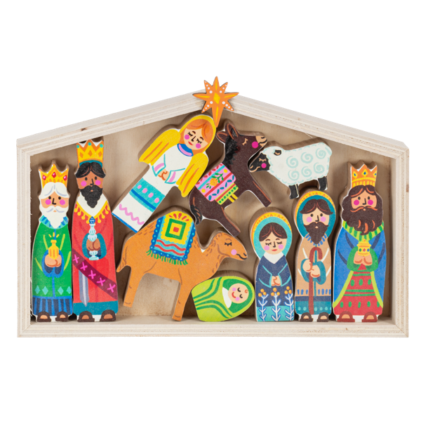 Nativity Scene w/Creche Set (11 pc. set)
