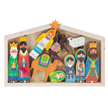Nativity Scene w/Creche Set (11 pc. set)