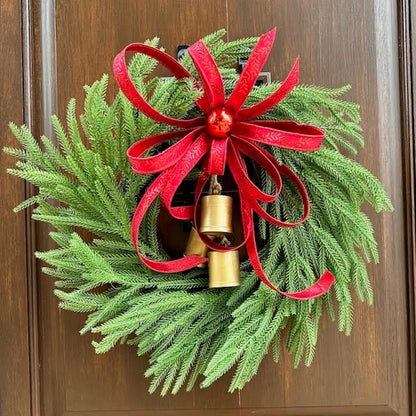 Norfolk Pine Wreath with Bells