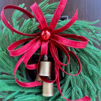 Norfolk Pine Wreath with Bells
