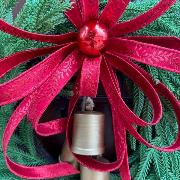 Norfolk Pine Wreath with Bells