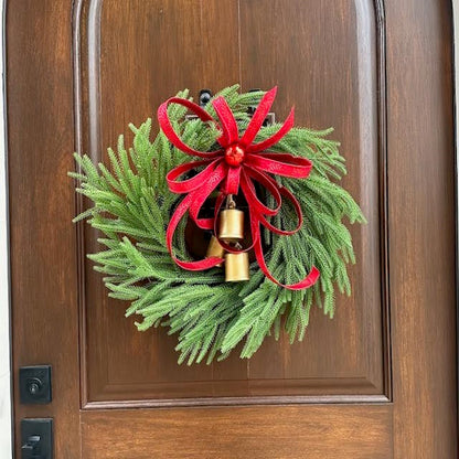 Norfolk Pine Wreath with Bells