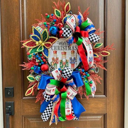 Nutcracker Cheer Wreath-Custom Design, Handmade