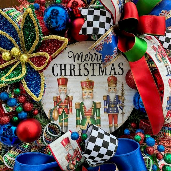 Nutcracker Cheer Wreath-Custom Design, Handmade