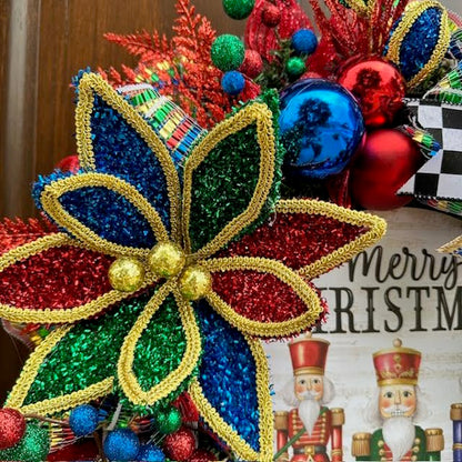 Nutcracker Cheer Wreath-Custom Design, Handmade