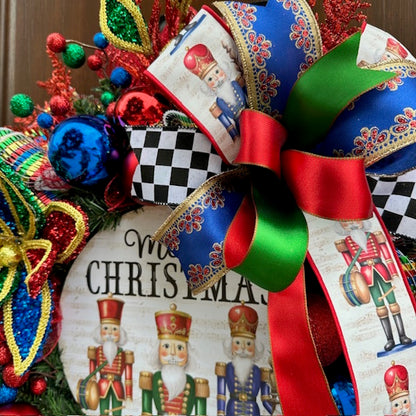 Nutcracker Cheer Wreath-Custom Design, Handmade