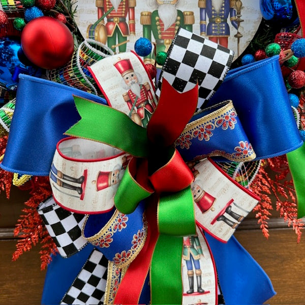 Nutcracker Cheer Wreath-Custom Design, Handmade