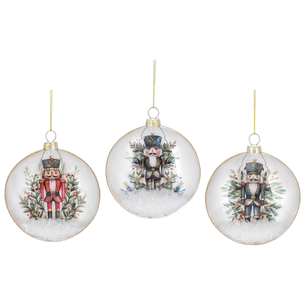 Nutcracker Disc Ornaments-Assorted, each sold separately