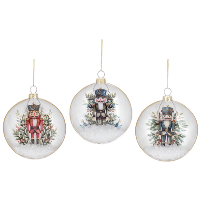 Nutcracker Disc Ornaments-Assorted, each sold separately
