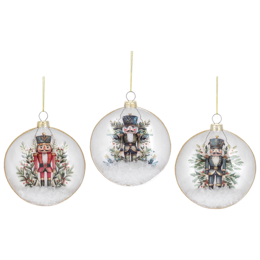 Nutcracker Disc Ornaments-Assorted, each sold separately