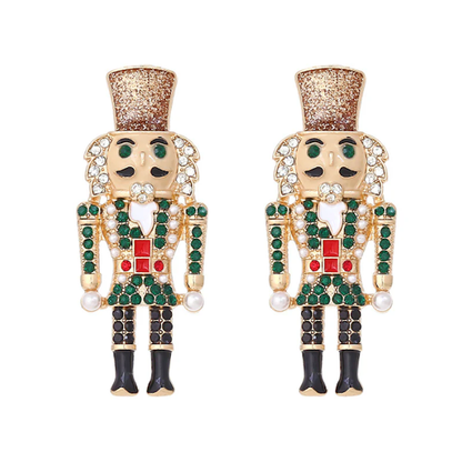 Nutcracker Rhinestone Earrings