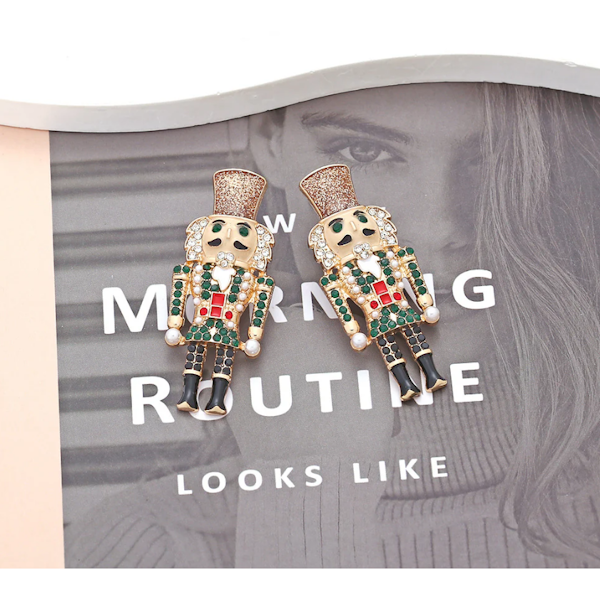 Nutcracker Rhinestone Earrings