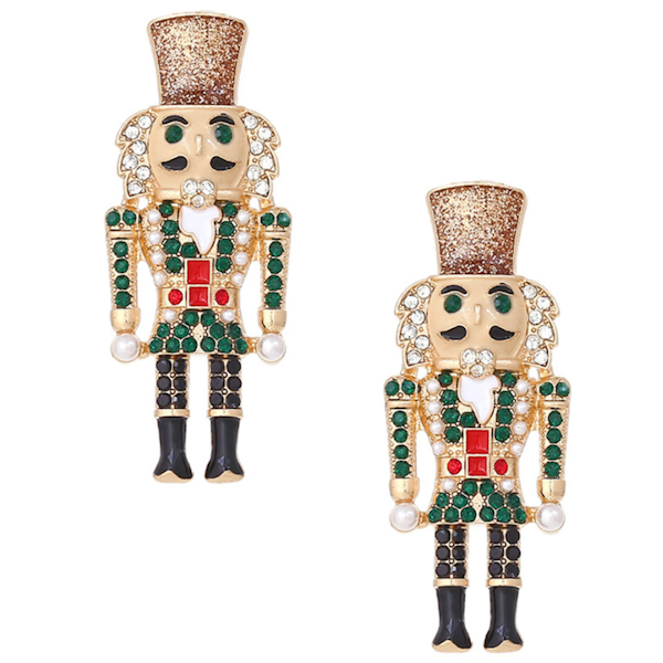 Nutcracker Rhinestone Earrings