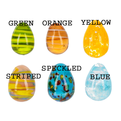 Oh Happy Day! Glass Egg Charm, with Insert Card (Assorted-each sold seperately)