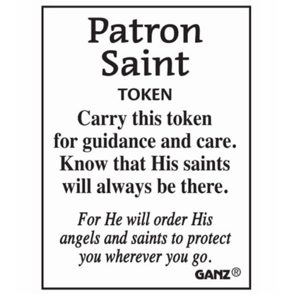 Patron Saints Pocket Tokens, with Insert Card, each sold seperately