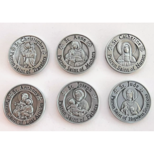 Patron Saints Pocket Tokens, with Insert Card, each sold seperately