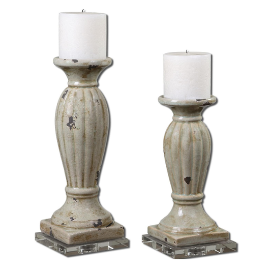Pela Candle Holders, Set of 2