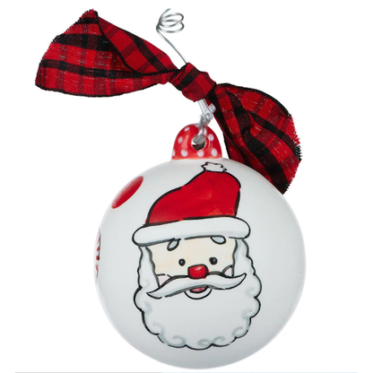 Peppermint Santa Ornament