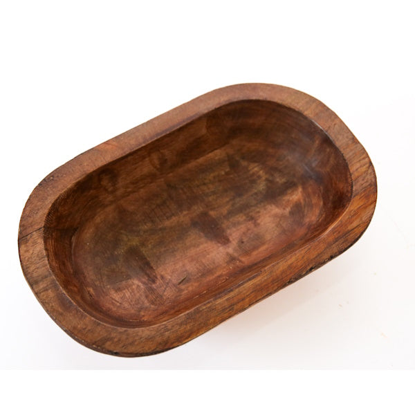 Petite Mango Wood Bread Bowl Container