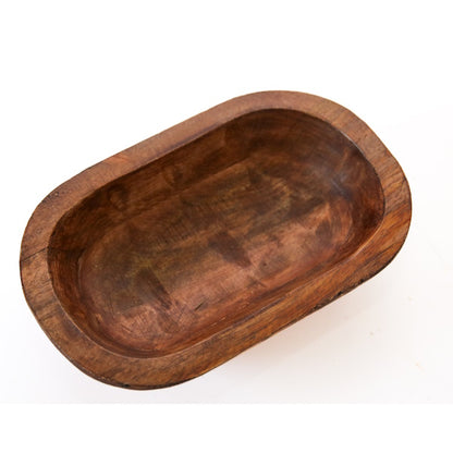 Petite Mango Wood Bread Bowl Container