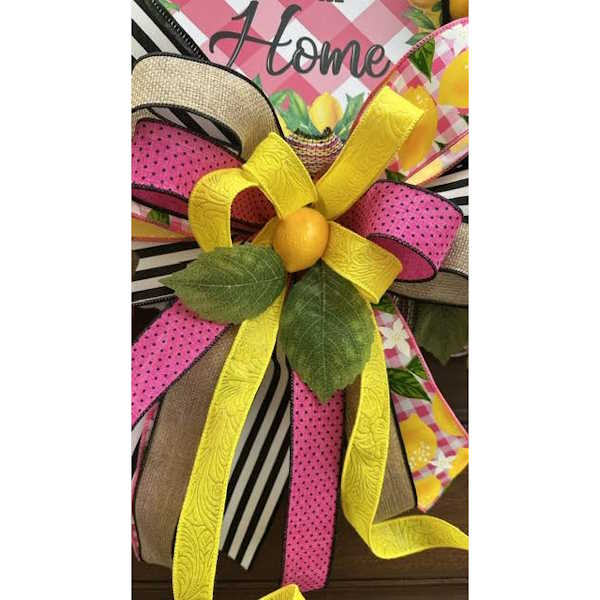 Pink Lemonade Wreath-Custom Design, Handmade