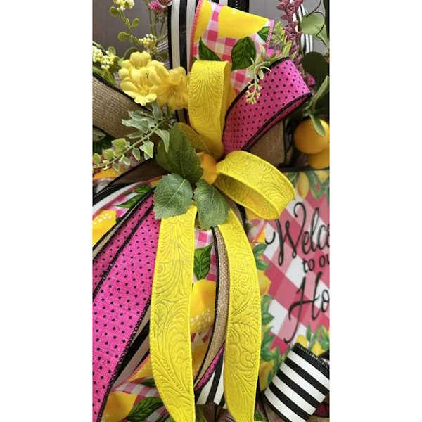 Pink Lemonade Wreath-Custom Design, Handmade