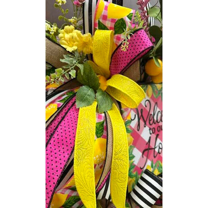 Pink Lemonade Wreath-Custom Design, Handmade