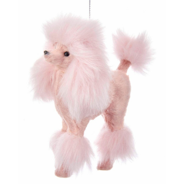 Plush Pink Poodle Ornament
