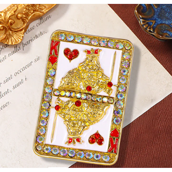 Poker Night-King of Hearts Brooch