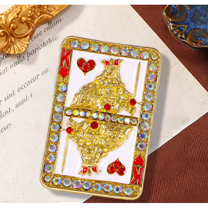 Poker Night-King of Hearts Brooch
