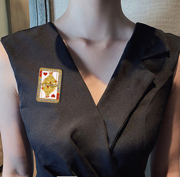 Poker Night-King of Hearts Brooch