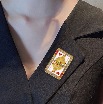 Poker Night-King of Hearts Brooch