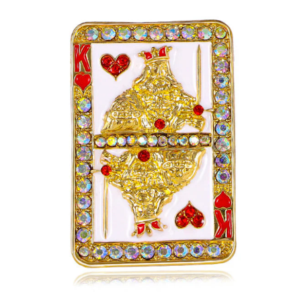 Poker Night-King of Hearts Brooch