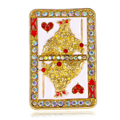 Poker Night-King of Hearts Brooch