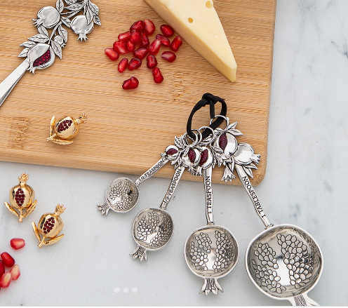Pomegranate Blessings Measuring Spoons-Set of 4