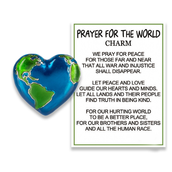 Prayer for the World Charm, with Insert Card